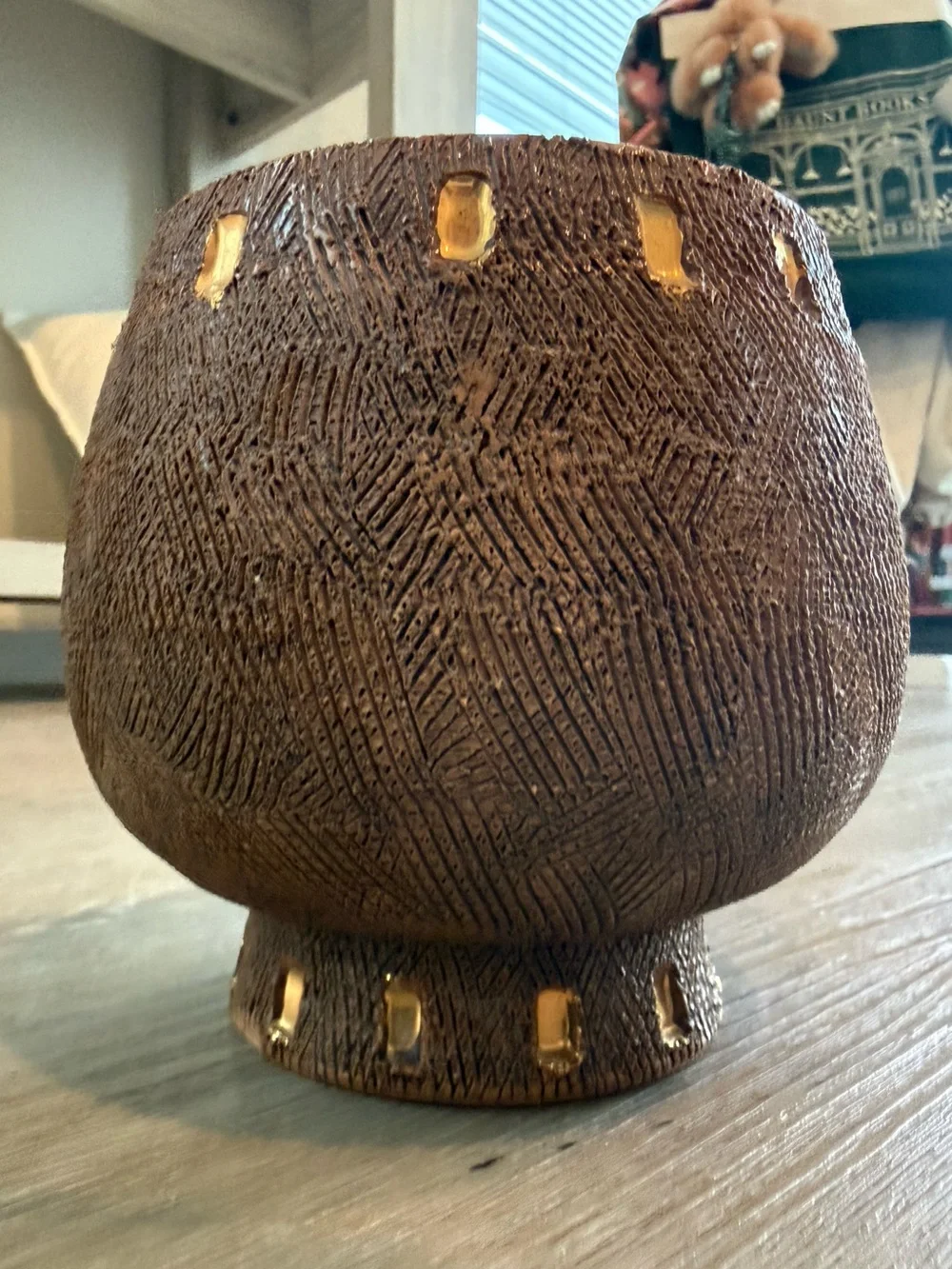 Vintage mid-century modern Fratelli Fanciullacci Italian Art Pottery Chalice